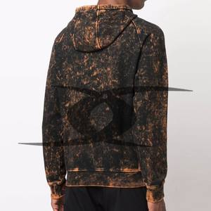 Vente en gros Sweat à capuche thermique surdimensionné pour hommes Vintage Lavé 3D Tie Dye Print Acid Wash Effect Heavyweight French Terry 100% coton - Product Image 3