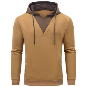 พิมพ์โลโก้ตามสั่ง ดีไซน์ใหม่ 2024 เสื้อฮู้ดดี้ผู้ชายไซส์ใหญ่ ผ้าบางเบาระบายอากาศดี หลายสี แบบเรียบ ขายส่ง - Product Image 1