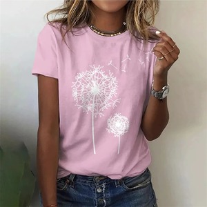 Summer Women T-shirt 3d Floral <b>Dandelion</b> <b>Print</b> T shirt Women Fashion Oversized T shirt Graphic T Shirt Tops Classic - Product Image 3