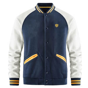 Chaqueta de invierno para hombre superventas, nuevo estilo, diseño de Letterman con cuello levantado a prueba de viento, ropa de moda con logotipo frontal - Product Image 1