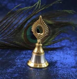 Premium quality Brass <b>bell</b> for pooja brass <b>bell</b> in three different style traditional home decor products wholesale product - Product Image 1
