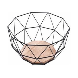 Tazón de frutas de latón redondo de diseño moderno, pared de alambre decorativa para oficina y hogar, tazón de mesa para servir, tasa de fábrica - Product Image 2