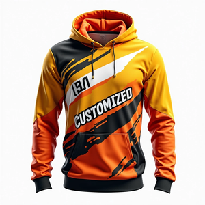 Jersey de gran tamaño personalizado para hombres Sudadera con capucha Sublimada Streetwear Durable Fitwear 100% poliéster y básicos algodón mezclado Casual - Product Image 6