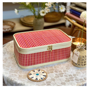 PANIER CADEAU EN BAMBOU FAIT MAIN POUR LE NOUVEL AN LUNAIRE OU LE PIQUE-NIQUE DE TET ÉCOLOGIQUE ET RÉUTILISABLE DU VIETNAM - Product Image 3