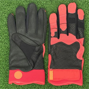 Custom Logo Professional Baseball Batting Gloves Leather Short Cuff Lightweight Flexible Breathable Durable <b>Hook</b> & Loop Closure - Product Image 5