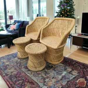 Chaise en bambou antique authentique au design moderne et écologique pour jardin extérieur, pelouse, balcon, parc, salon et salle à manger. - Product Image 6