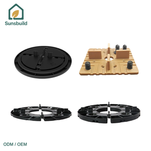 Sunsbuild Heavy Duty 10mm Fixed Height Plastic Pedestals for Deck Joist Support Outdoor Decking and Landscaping Project - Product Image 1