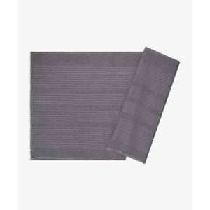 Knitted Pashmina Shawl Grey Striped Print 75x190 cm Winter & Summer Style - Product Image 1