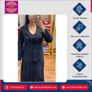 Premium Quality Elegant Design Indian Ethnic Wear Chinon & Embroidery Cording Work Trending Party Wear <b>Shrug</b> and Palazzo - Product Image 2