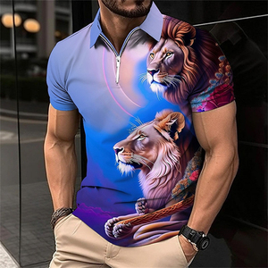 OEM โลโก้ที่กําหนดเองเสื้อโปโลผู้ชายฤดูร้อนเสื้อแขนสั้นพิมพ์เสื้อยืดระเหิดที่กําหนดเองกอล์ฟแฟชั่นเสื้อโปโลผู้ชายขนาดใหญ่ - Product Image 2