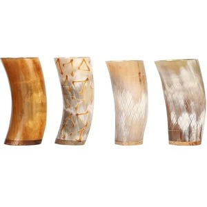 Handcrafted Horn Mug Vintage Style Drinking Cup for Beer <b>Coffee</b> and Decorative Kitchen Display - Product Image 5