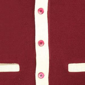 <b>Navy</b> Casual Knit Wool Ribbed V-Neck <b>Cardigan</b> Sweater Tops with Embroidery and Button Closure for Men and <b>Women</b> Winter Pullover - Product Image 6