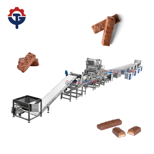 Ligne de production de barres chocolatées entièrement automatique, machine industrielle pour la fabrication de barres <span class=keywords><strong>Snickers</strong></span>, équipement commercial pour barres au nougat et aux cacahuètes - Product Image 3