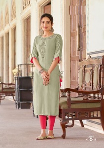 Rayon Weaving <b>Kurti</b> for Online Sale - Product Image 3