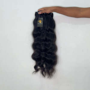 Extensions de cheveux naturels brésiliens, tissage de cheveux indiens ondulés, raides et bouclés, mèches de cheveux humains bruts - Product Image 1