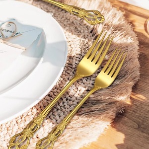 Ensemble de couverts haut de gamme fini or couverts de qualité supérieure pour hôtel et centre de villégiature de luxe ou cadeau d'Inde - Product Image 2