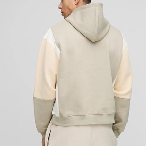 Sudadera con capucha de bloque de color de gran tamaño de peso pesado para hombre, logotipo impreso con pantalla personalizada, estilo Hip Hop para impresión Digital de invierno - Product Image 6