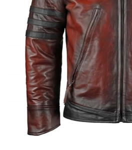 แจ็กเก็ตหนังแท้ปรับแต่ง100% เข้ารูประบายอากาศได้ดีบุด้วยผ้าซาตินมีซิปปิดสำหรับฤดูหนาวแจ็คเก็ตหนังแวกซ์ - Product Image 3