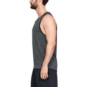 Camiseta sin mangas de entrenamiento de gimnasio con logotipo personalizado para hombre 100% camiseta de secado rápido de punto cómoda de alta calidad a la venta - Product Image 2