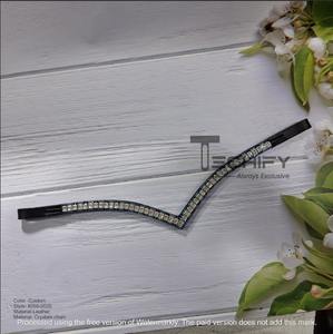 Elegante tocado de cuero en forma de V para caballos Diseño elegante con detalles de cristal para eventos ecuestres y uso de equitación - Product Image 2