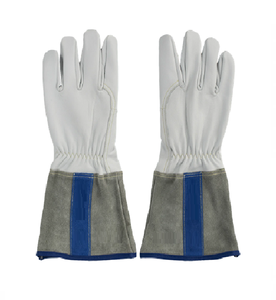 Gants de soudage en cuir pour hommes ou femmes Gants résistants au feu et à la chaleur Gants de soudage TIG Manchette en peau de vache fendue - Product Image 1