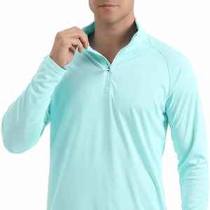 Sweat à capuche pour homme en toile 100% coton, col rond, fermeture éclair quart de tour, imprimé personnalisé, sport, golf, respirant, écologique pour - Product Image 1