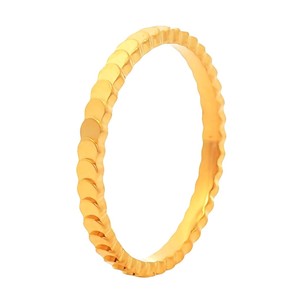 (Prix correspond uniquement au coût du travail) Bague fine pour amoureux en or jaune 18K 22K 24K pour femme, fiançailles et mariage, 2,14g 0,2cm, certifiée Au916 - Product Image 1
