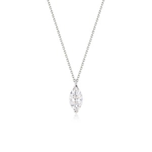 Opulento Collar Solitario con Diamante Corte Marquesa Pequeño de 1.00 Ct D-F VVS1-VS2, Diamante Cultivado en Laboratorio en Oro de 14K, para Bodas y Eventos - Product Image 1