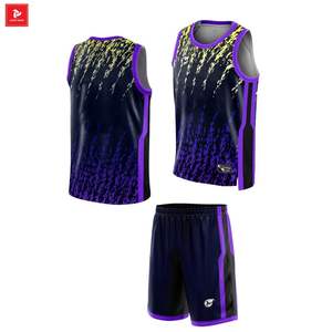 Rockfire JP Ensemble de maillots de basket-ball lavés de luxe de haute qualité Uniforme de sport personnalisé respirant 100% polyester Bon prix OEM - Product Image 3