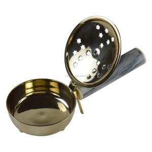 Vintage <b>Incense</b> <b>Burner</b> Newly Launched Brass <b>Incense</b> <b>Burner</b> with Marble Handle Home Decoration Natural Fragrance and <b>Incense</b> - Product Image 2