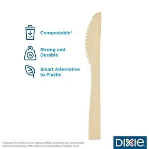 Cuchillo de Bambú Compostable Dixie, Marrón, 1000/Caja (ANKBAM) - Product Image 3