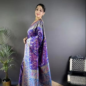 Malhar mohini VOL-7ผ้าพาชมินาสารีกลับตัวได้สำหรับงานปาร์ตี้ใส่ได้ทุกฤดู - Product Image 2