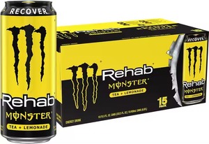 Bebida Energética For Rehab Tea + Limonada, Mezcla Carbonatada Sin Azúcar, 15.5 Onzas, Paquete de 15, Hecho en Alemania - Product Image 3