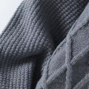 OEM invierno cálido tejido hombres suéteres Color sólido personalizado moda Otoño e Invierno suéter de punto - Product Image 5