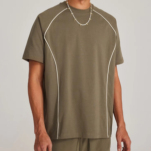 เสื้อยืด100% แขนสั้นผ้าคอตตอนพิมพ์ลายเสื้อยืดธรรมดาขนาดใหญ่เสื้อยืดกีฬากำหนดเองได้ - Product Image 1