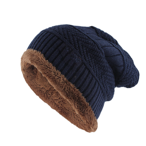 Suéter de Lana, Acrílico, Cachemira, Gorro de Invierno Cálido, Tejido, con Parches, Forro de Felpa, Seda y Satén - Product Image 2