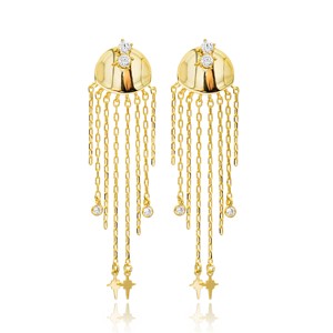 Chain Unique Design <b>Stud</b> and Long Earrings Turkish Handmade Wholesale 925 <b>Sterling</b> <b>Silver</b> Jewelry - Product Image 1