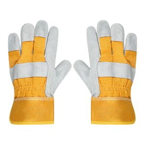 Gants de travail de sécurité Pakistan Conception personnalisée Gants de travail en cuir de vache pour la soudure Soudeur Gants de travail à double sécurité pour la soudure Gant - Product Image 1