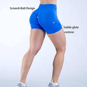 Breathable High Elasticity Seamless Bum Workout Sports Yoga <b>Leggings</b> Short Gym Shorts <b>Women</b> Sportswear - Product Image 2