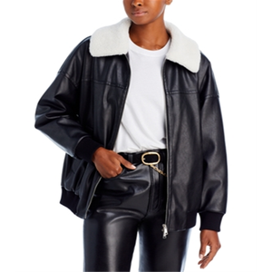 Giacca in Pelle Shearling Antivento 4th & Reckless Benson Nera - Product Image 4