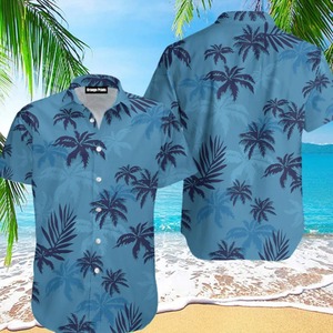 Camisas de manga corta con estampado de palmera en 3D, camisas casuales de verano a la moda diaria para hombre, camisas hawaianas para vacaciones en la playa para hombre - Product Image 5