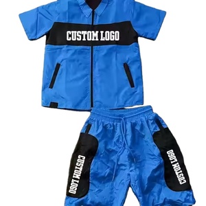 Ensemble de survêtements coupe-vent de couleur unie à capuche personnalisé pour hommes printemps saison 2 en 1 Design respirant écologique - Product Image 2