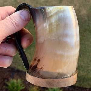 AUTHENTIQUE Meilleure Qualité Eau Naturelle Corne de Buffle Chope Poli Style Animal Viking Sculpture Tasse Bière Décoration - Product Image 4