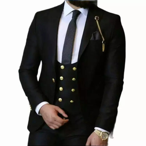 Men's High Quality Modern Wedding Style Blazer Suits Single Double Breasted Anti-Static XL Size Coat Button Zipper Fly Pants - Product Image 4