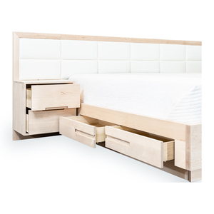 Chất Lượng Cao 1.8M Đôi Hiện Đại Bằng Gỗ Vua Nữ Hoàng Cặp Song Sinh Kích Thước Đầy Đủ Giường Bằng Gỗ Khung Biệt Thự Giường Cubix Lưu Trữ Giường - Product Image 5