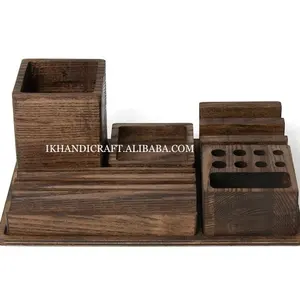 Personalised Wooden desk organizer Desk organisation Office organisation Pen Holder