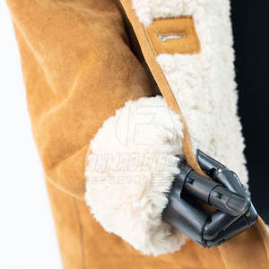 Chaqueta de Cuero Sintético para Mujer, Cuello Alto, Tejida, Cómoda, para Uso Diario y Estilo Urbano - Product Image 6