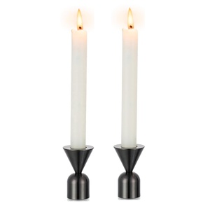 Bougeoir chauffe-plat noir fait à la main qualité supérieure éclairage décor bougeoir conception symétrique arrivée chaude - Product Image 1