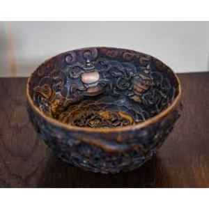 Grand bol de service en résine pure artisanale Saladier au design moderne pour restaurants et hôtels Pièce unique pour le service du dîner - Product Image 3