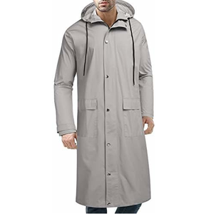 Manteau de pluie haute visibilité personnalisé OEM Vêtements de travail Manteau de pluie extérieur Manteaux de pluie longs à capuche respirants - Product Image 5